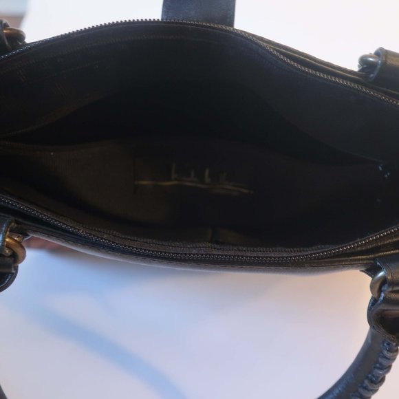 Nicole Miller Black and Tan Shoulder Bag - Picture 10 of 10
